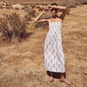 J.Crew Smocked Cotton Poplin Dress Budding branch print for women